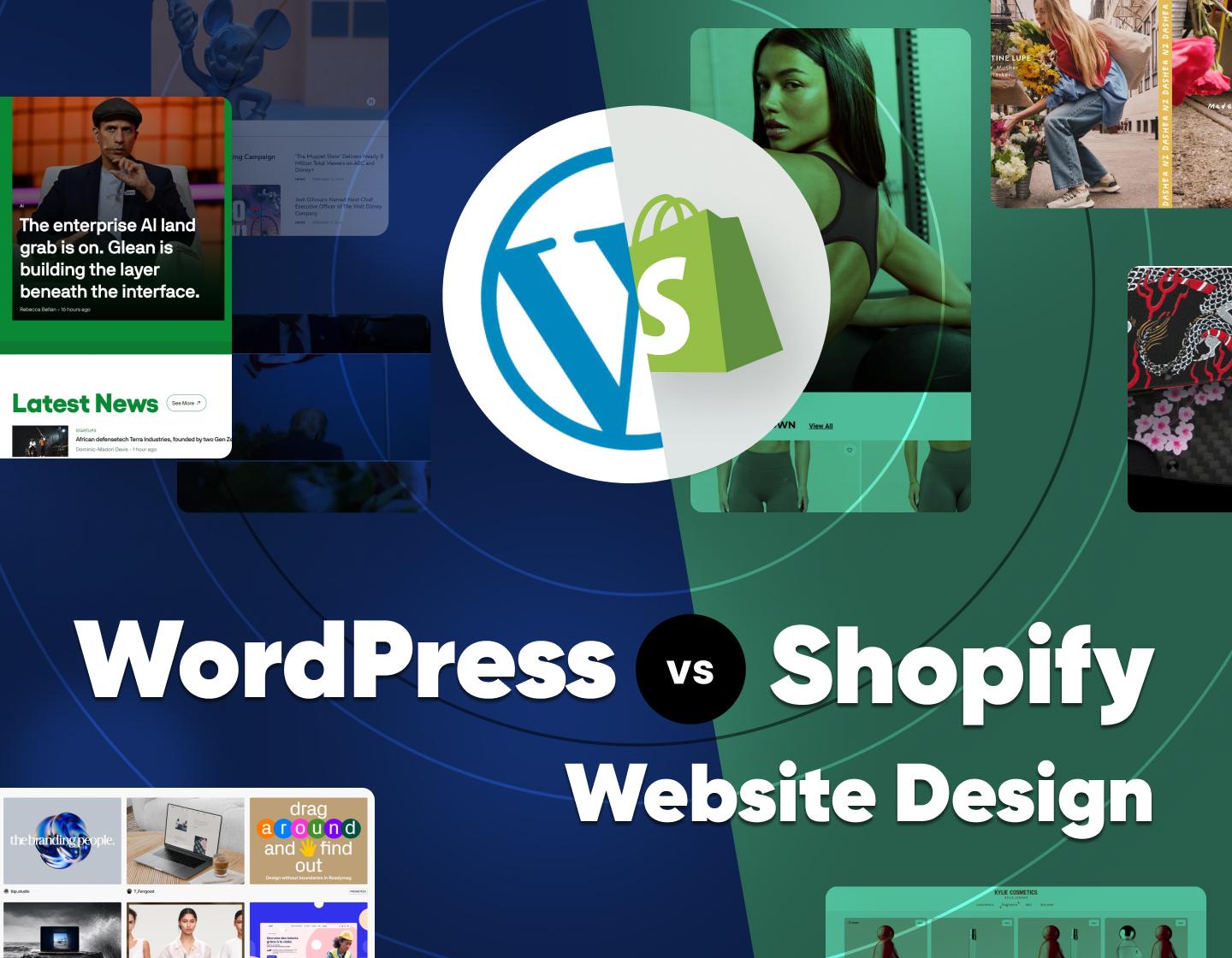 WordPress vagy Shopify weboldal design: Két platform, két teljesen más vizuális filozófia