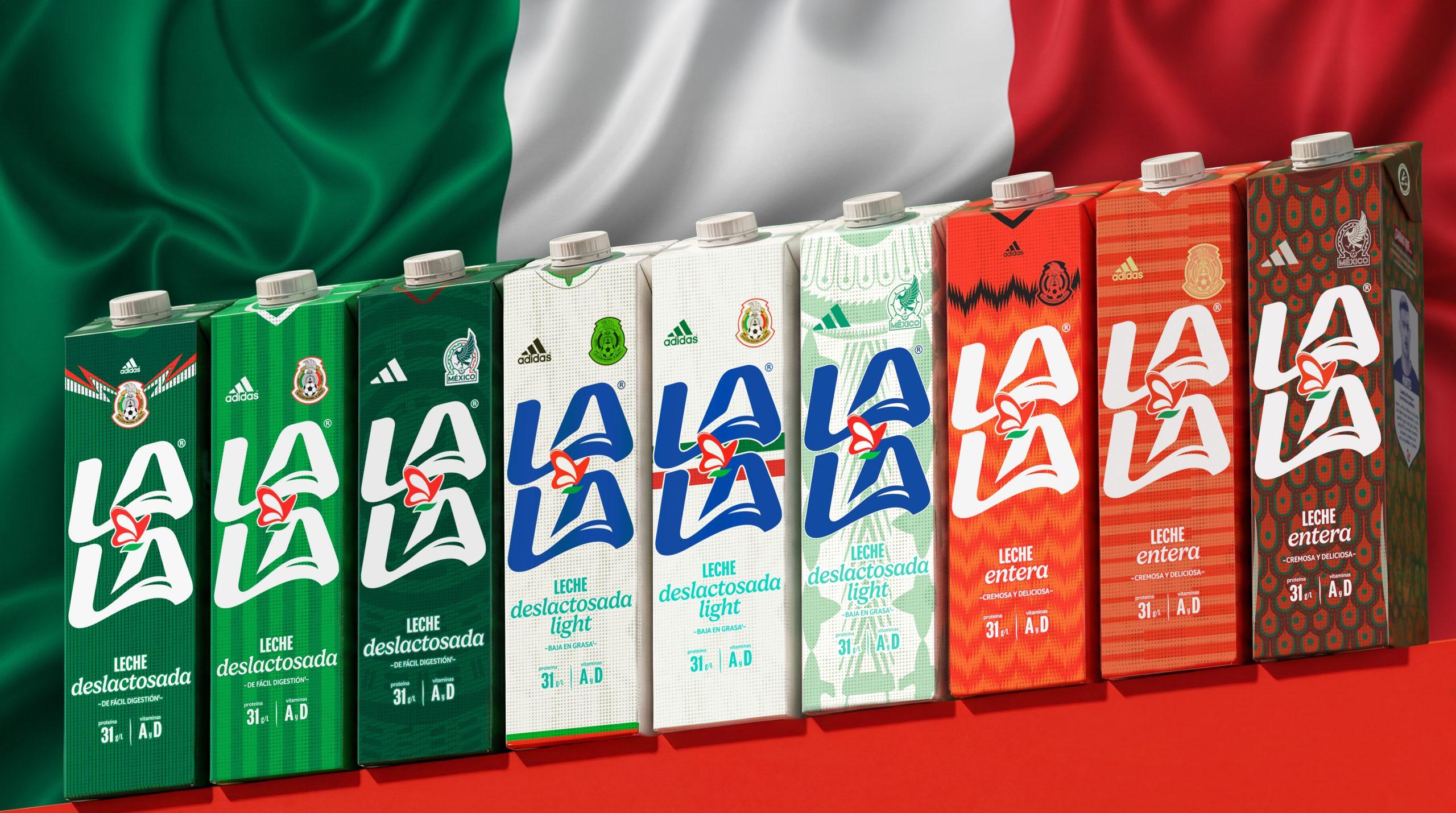 A LALA tejcsomagolása mexikói focimezbe öltözött