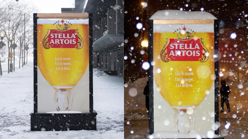 Stella Artois a hóviharból csinált kreatív brand-pillanatot