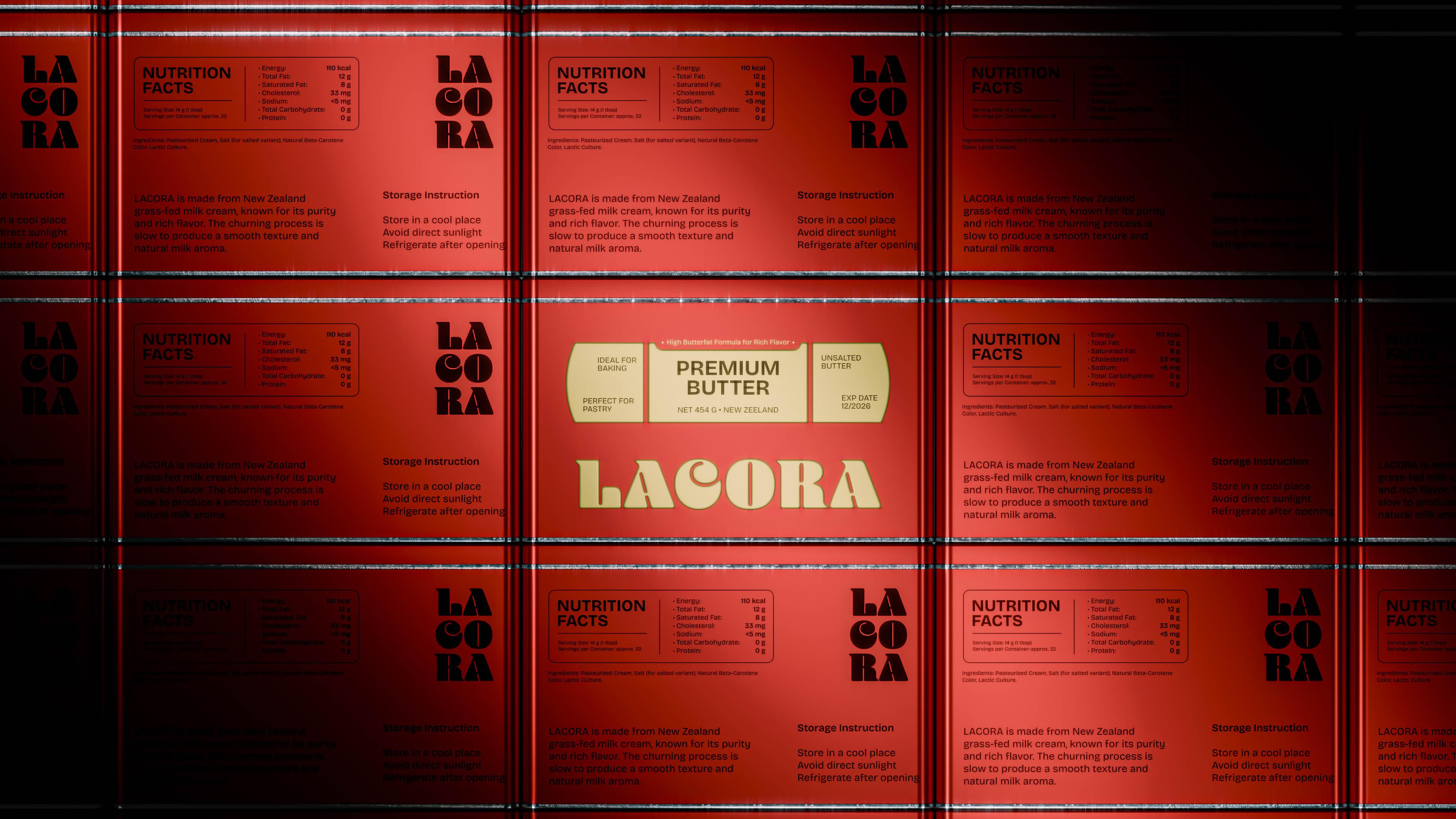 Lacora magas zsírtartalmú vaj: prémium új-zélandi tejtermékek a Besta Brism designjával