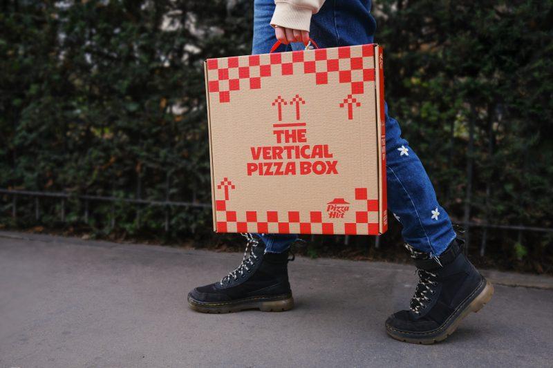 Pizza Hut tease ‘Vertical Pizza Box’ with street stunt